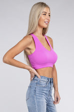 Load image into Gallery viewer, Ribbed Cropped Racerback Tank Top