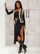 Load image into Gallery viewer, Slit Square Neck Wrap Dress