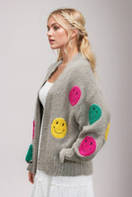 Load image into Gallery viewer, The Fuzzy Smile Long Bell Sleeve Knit Cardigan