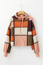 Load image into Gallery viewer, Drawstring Color Block Mock Neck Sweater