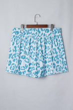 Load image into Gallery viewer, Beau Blue Plus Size Leopard Elastic Waist Athletic Shorts
