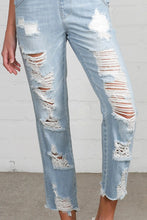 Load image into Gallery viewer, HEAVY DISTRESSED STRAIGHT FIT OVERALL
