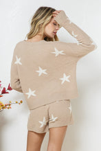 Load image into Gallery viewer, Soft Long Sleeve Star Print Top and Short Set