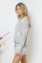 Load image into Gallery viewer, Soft Long Sleeve Star Print Top and Short Set