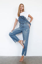 Load image into Gallery viewer, High Waist Ripped Straight Denim Overall Jumpsuit