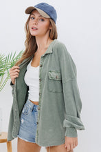 Load image into Gallery viewer, Textured Knit Shirt Jacket