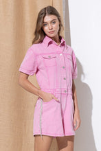 Load image into Gallery viewer, Washed Denim Overall Romper
