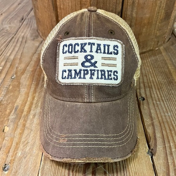 Cocktails and Campfires Hat Patch Hat