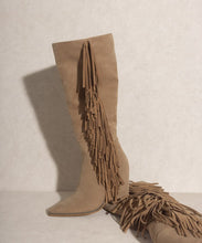 Load image into Gallery viewer, OASIS SOCIETY OUT WEST - Knee-High Fringe Boots