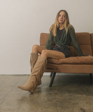 Load image into Gallery viewer, OASIS SOCIETY OUT WEST - Knee-High Fringe Boots