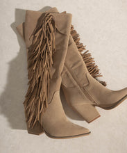 Load image into Gallery viewer, OASIS SOCIETY OUT WEST - Knee-High Fringe Boots