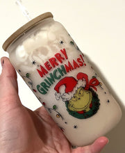 Load image into Gallery viewer, Merry Grinchmas Glass Can Cup