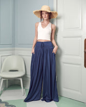 Load image into Gallery viewer, Ruched waist wide resort pants