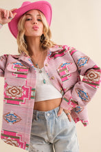Load image into Gallery viewer, Blue B Exclusive Jacquard Aztec Shirt Jacket