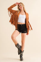 Load image into Gallery viewer, Studded Fringe Open Western Jacket