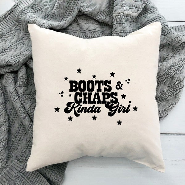 Boots and Chaps Kind Girl Pillow Cover