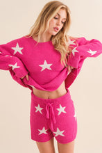 Load image into Gallery viewer, Soft Long Sleeve Star Print Top and Short Set