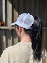Load image into Gallery viewer, White Leopard Hidden Pony Mama Hat