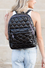 Load image into Gallery viewer, Jade Metallic Puffer Backpack