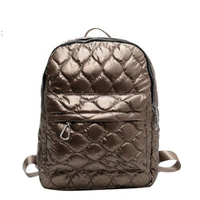 Load image into Gallery viewer, Jade Metallic Puffer Backpack