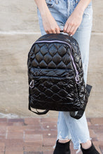 Load image into Gallery viewer, Jade Metallic Puffer Backpack