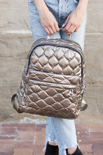 Load image into Gallery viewer, Jade Metallic Puffer Backpack