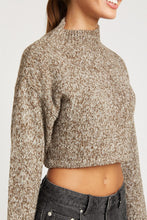 Load image into Gallery viewer, CONTRASTED TURTLE NECK CROP TOP