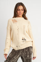 Load image into Gallery viewer, DISTRESSED OVERSIZED SWEATER