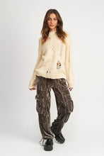Load image into Gallery viewer, DISTRESSED OVERSIZED SWEATER