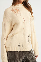Load image into Gallery viewer, DISTRESSED OVERSIZED SWEATER