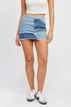 Load image into Gallery viewer, PATCH WORK DENIM MINI SKIRT