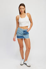 Load image into Gallery viewer, PATCH WORK DENIM MINI SKIRT