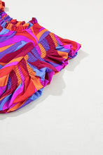 Load image into Gallery viewer, Abstract High Waist Ruffle Tiered Long Dress
