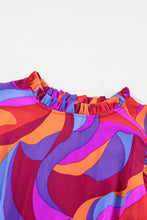 Load image into Gallery viewer, Abstract High Waist Ruffle Tiered Long Dress