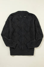 Load image into Gallery viewer, Women Hollow Out Knit V Neck Drop Shoulder Sweater