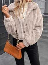 Load image into Gallery viewer, Button Up Long Sleeve Fuzzy Outerwear