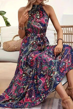 Load image into Gallery viewer, Tied Floral Sleeveless Dress