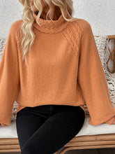 Load image into Gallery viewer, Cable-Knit Turtleneck Long Sleeve Sweater