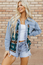 Load image into Gallery viewer, Pocketed Button Up Long Sleeve Denim Jacket