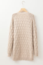 Load image into Gallery viewer, Jet Stream Cable Knit Eyelet Side Pockets Baggy Cardigan