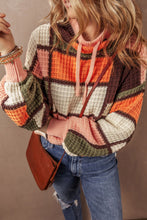 Load image into Gallery viewer, Drawstring Color Block Mock Neck Sweater