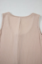 Load image into Gallery viewer, Parchment Corded Knit Side Pockets Buttoned Sleeveless Romper