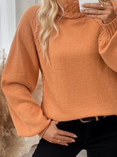 Load image into Gallery viewer, Cable-Knit Turtleneck Long Sleeve Sweater