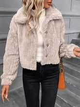 Load image into Gallery viewer, Button Up Long Sleeve Fuzzy Outerwear
