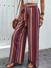 Load image into Gallery viewer, Tied Geometric Wide Leg Pants