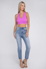 Load image into Gallery viewer, Ribbed Cropped Racerback Tank Top