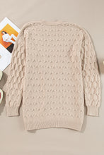 Load image into Gallery viewer, Jet Stream Cable Knit Eyelet Side Pockets Baggy Cardigan