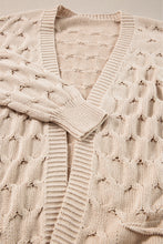 Load image into Gallery viewer, Jet Stream Cable Knit Eyelet Side Pockets Baggy Cardigan