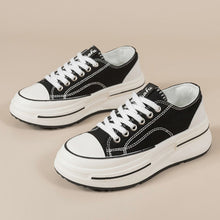 Load image into Gallery viewer, Tied Round Toe Platform Sneakers