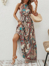 Load image into Gallery viewer, Tied Floral Sleeveless Dress